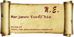 Marjanov Euzébia névjegykártya